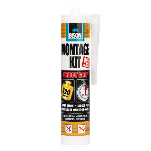 Montagekit Bison Crème (Direct Grip, 370 gram, Binnen) Bison